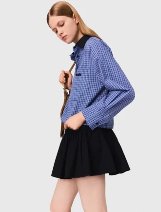 Camicia con colletto rimovibile con strass