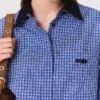 Camicia con colletto rimovibile con strass