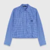 Camicia con colletto rimovibile con strass
