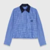 Camicia con colletto rimovibile con strass