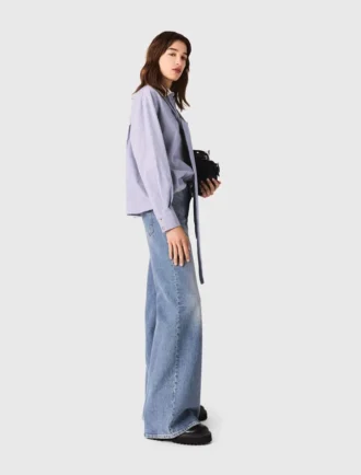 Camicia con fiocco a righe