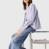 Camicia con fiocco a righe
