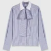 Camicia con fiocco a righe