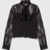 Camicia con fiocco in pizzo Camicia con fiocco in pizzo