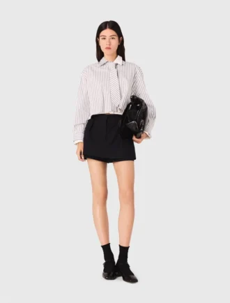Camicia con strass e cravatta rimovibile