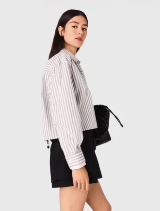 Camicia con strass e cravatta rimovibile