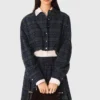 Camicia corta a quadri con strass Camicia corta a quadri con strass
