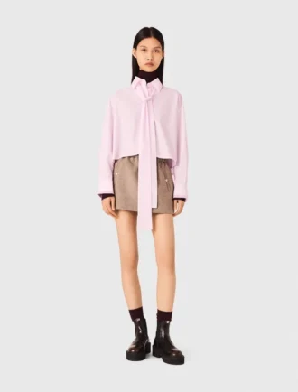 Camicia corta con fiocco