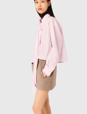 Camicia corta con fiocco