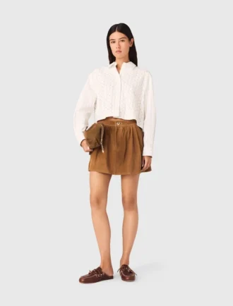 Camicia corta con perline