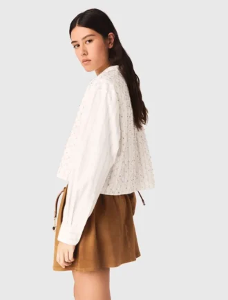 Camicia corta con perline