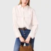 Camicia corta ricamata