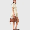 Camicia fantasia con bordi in croquet