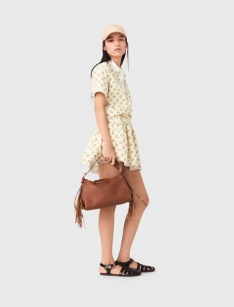 Camicia fantasia con bordi in croquet