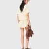 Camicia fantasia con bordi in croquet