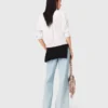 Camicia in cotone con strass Camicia in cotone con strass