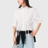 Camicia in cotone con strass Camicia in cotone con strass