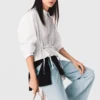 Camicia in cotone con strass Camicia in cotone con strass