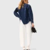 Camicia in denim con strass