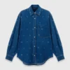 Camicia in denim con strass