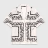Camicia ricamata a maniche corte