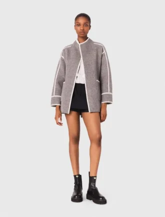 Cappotto double-face con bordino