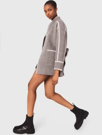 Cappotto double-face con bordino