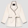Cappotto foderato con nastro a contrasto Cappotto foderato con nastro a contrasto
