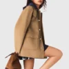 Cappotto in lana con cappuccio rimovibile