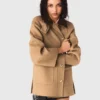 Cappotto in lana con cappuccio rimovibile