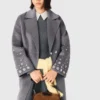 Cappotto lungo double-face con strass Cappotto lungo double-face con strass