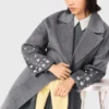 Cappotto lungo double-face con strass Cappotto lungo double-face con strass