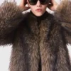 Cappotto lungo in pelliccia sintetica