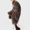 Cappotto lungo in pelliccia sintetica