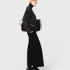 Cardigan a quadri con strass