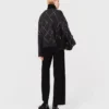Cardigan a quadri con strass