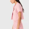Cardigan all’uncinetto con strass