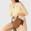 Cardigan all’uncinetto con strass