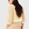 Cardigan all’uncinetto con strass