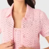 Cardigan all’uncinetto con strass