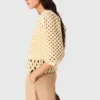 Cardigan all’uncinetto con strass