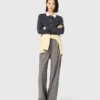 Cardigan Amour a girocollo in maglia a costine