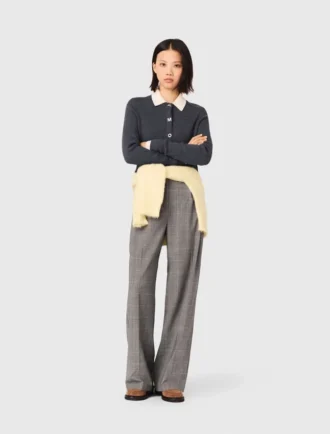 Cardigan Amour a girocollo in maglia a costine