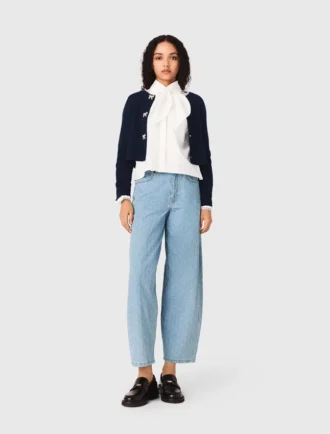 Cardigan con bottoni a fiocco gioiello