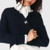 Cardigan con bottoni a fiocco gioiello