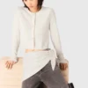 Cardigan con bottoni decorativi a fiocco