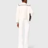Cardigan con collo a barchetta a trecce