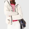 Cardigan con collo a barchetta a trecce