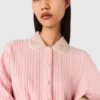 Cardigan con collo rimovibile Cardigan con collo rimovibile