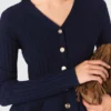 Cardigan con peplo in vita Cardigan con peplo in vita